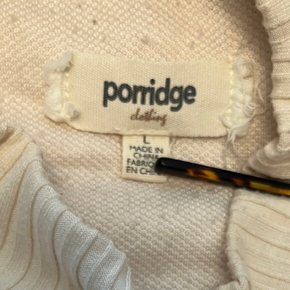 ANTHROPOLOGIE PORRIDGE Cream Brynn Sherpa Pullover Sweater Relax Fit Fuzzy Cozy - Picture 7 of 13